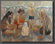 Baby at the beach 80X100cm